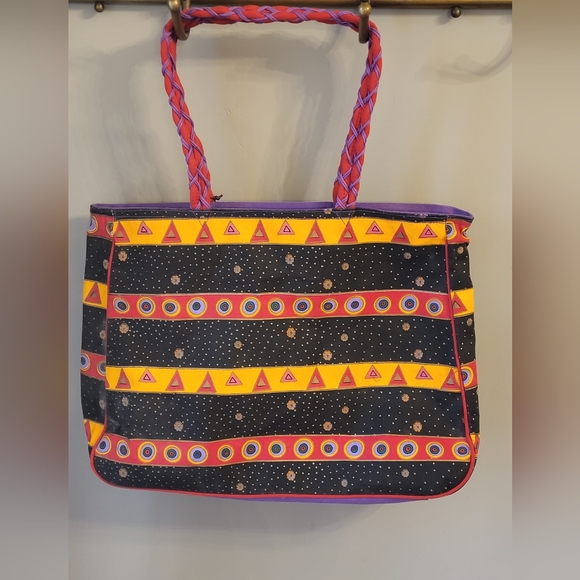 Laurel Burch NWT Large Cavas Tote LB7910 5 Cats - Picture 4 of 11